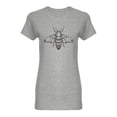 thumbnail image 1 of Hand Drawn Bee Sketch Shaped T-Shirt Women -Image by Shutterstock, Female Medium, 1 of 2