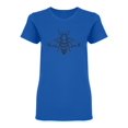 thumbnail image 1 of Hand Drawn Bee Sketch Shaped T-Shirt Women -Image by Shutterstock, Female XX-Large, 1 of 2