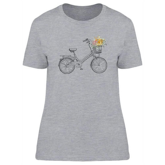 Hand Drawn Bicycle Sketch T-Shirt Women -Image by Shutterstock, Female Small