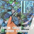 thumbnail image 1 of Hand-Drawn Blue Cobblestones Stained Glass Window Privacy Film, Double-Sided Thickened Static Cling Window Cling, Non-Adhesive Glass Windows Decor for Window Glass Door, 17.72*39.4 Inch - Style 25, 1 of 9