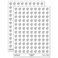 thumbnail image 1 of Hand Drawn Cactus Doodle 200+ Round Stickers - White - Matte Finish - 0.50" Size, 1 of 3