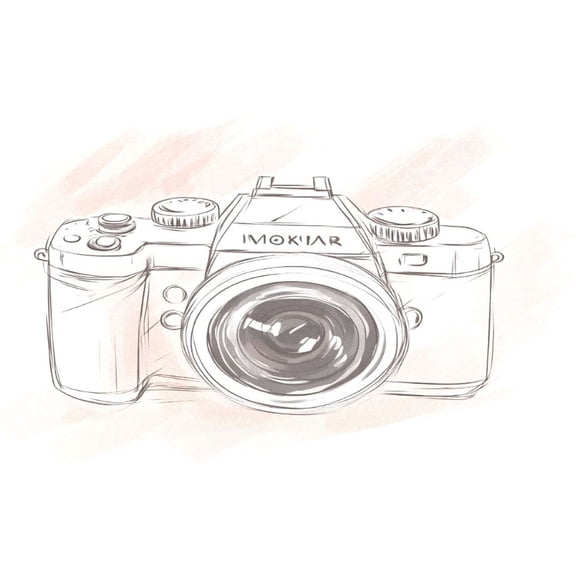 Hand Drawn Camera 12x18in Heat-Resistant Non-Slip Place Mat, Durable and Wrinkle-Resistant