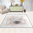 thumbnail image 1 of Hand Drawn Camera 80''x58'' Extra Large Plush Memory Foam Rug, Soft, Absorbent, Non Slip, 1 of 7