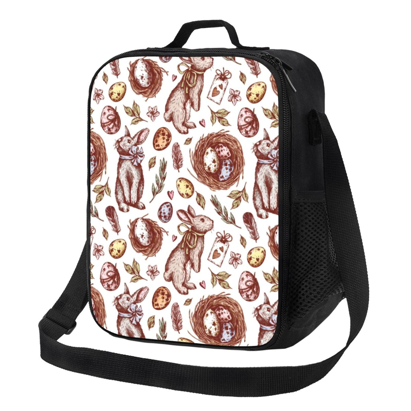 Hand Drawn Cartoon Cute Rabbit Egg Lunch Box for Women Men, Insulated ...