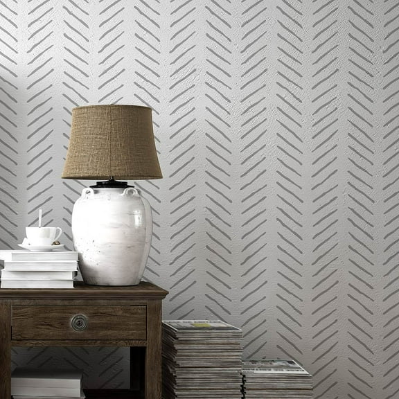 Hand Drawn Chevron Wall Stencil