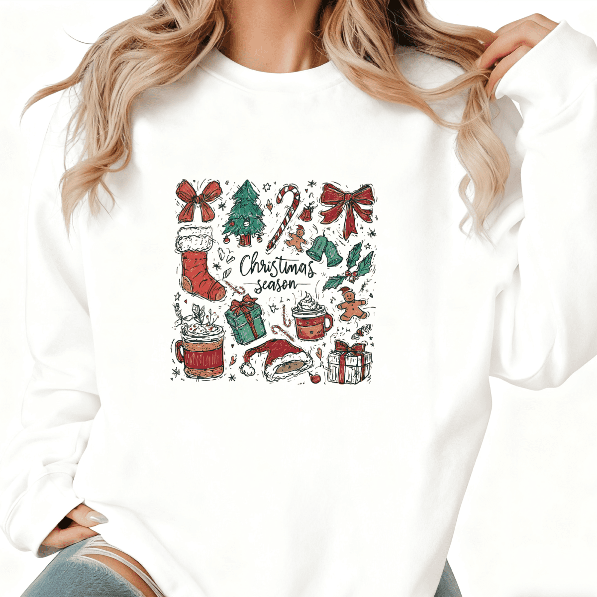 Harper Bright Graphic Christmas Pullover main image 0