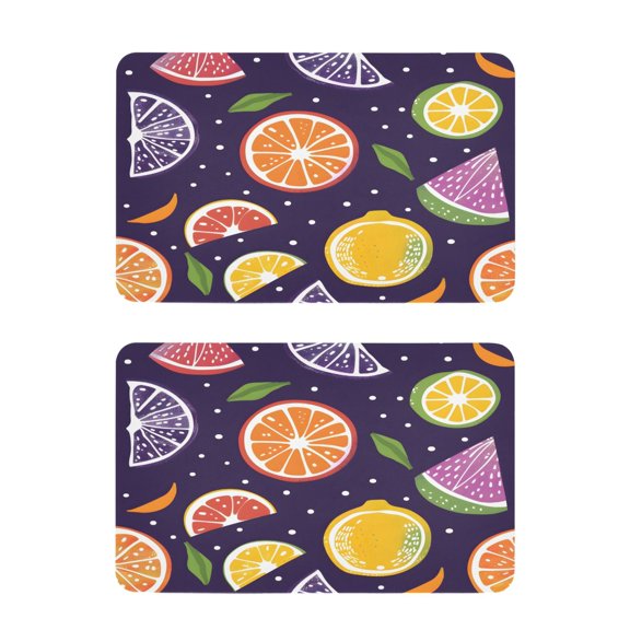 Hand Drawn Citrus Fruits Strong Fridge Magnets Refrigerator Magnets Sticker Decor for Whiteboards Locker 4"x2.5" 2 Pack