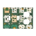 thumbnail image 1 of Hand Drawn Clothes Switch Cover Decorative Wall Plate 3-Gang 2-Toggle 1-Duplex Standard Size, 1 of 5