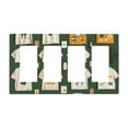 thumbnail image 1 of Hand Drawn Clothes Switch Cover Decorative Wall Plate / 4-Gang 4-Decor / Standard Size 4.5x8 in, 1 of 5