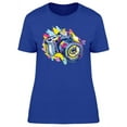 thumbnail image 1 of Hand Drawn Color Camera T-Shirt Women -Image by Shutterstock, Female XX-Large, 1 of 2