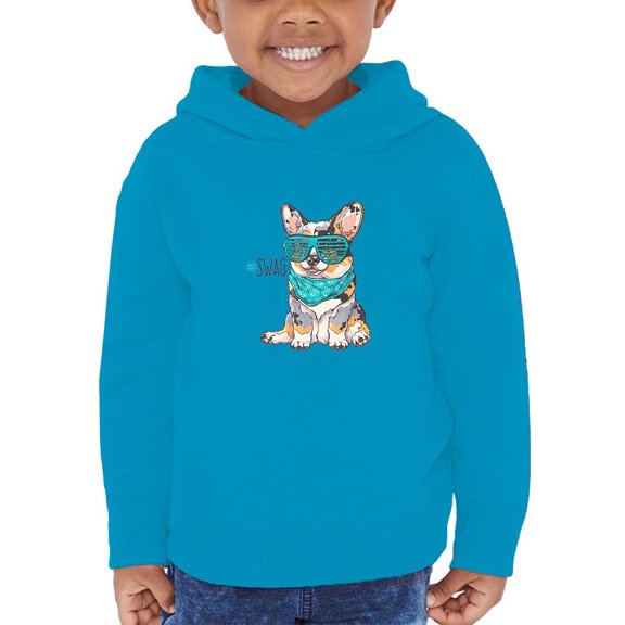 Hand Drawn Corgi Portrait Swag Hoodie Toddler -Image by Shutterstock, 5 Toddler
