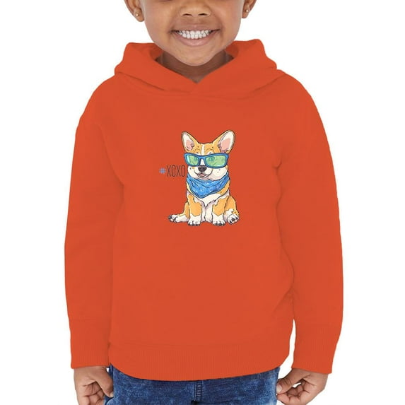 Hand Drawn Corgi Portrait Xoxo Hoodie Toddler -Image by Shutterstock, 4 Toddler