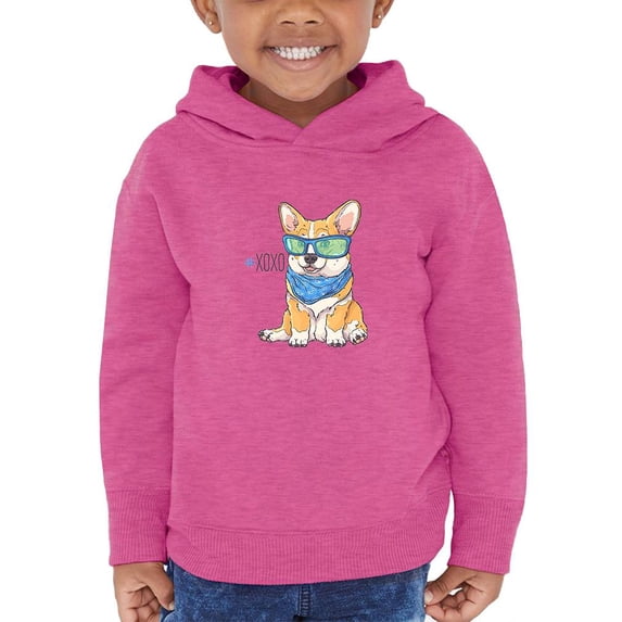 Hand Drawn Corgi Portrait Xoxo Hoodie Toddler -Image by Shutterstock, 5 Toddler