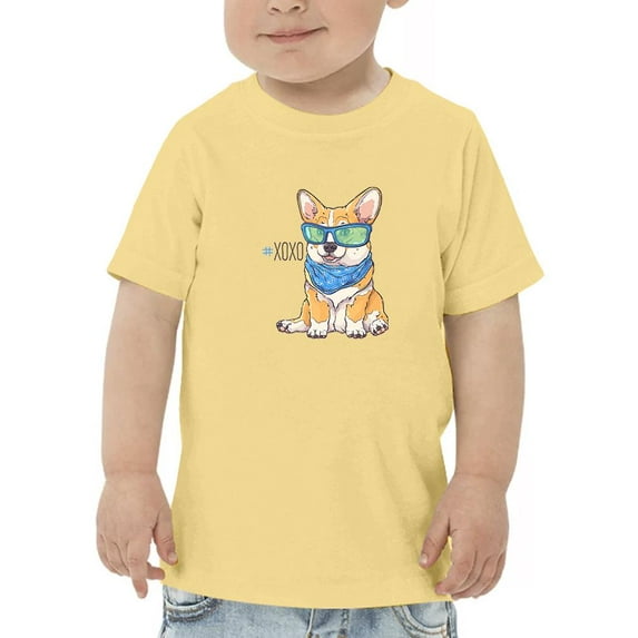 Hand Drawn Corgi Portrait Xoxo T-Shirt Toddler -Image by Shutterstock, 2 Toddler