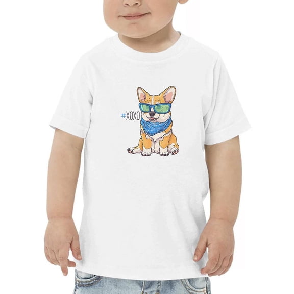 Hand Drawn Corgi Portrait Xoxo T-Shirt Toddler -Image by Shutterstock,  5 Toddler