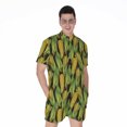 thumbnail image 1 of Hand-Drawn Corncob Pattern Short Sleeve Men'S Rompers Casual Summer Jumpsuits Outfit, 1 of 4