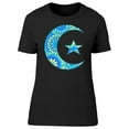 thumbnail image 1 of Hand Drawn Crescent Moon Star T-Shirt Women -Image by Shutterstock, Female XX-Large, 1 of 2