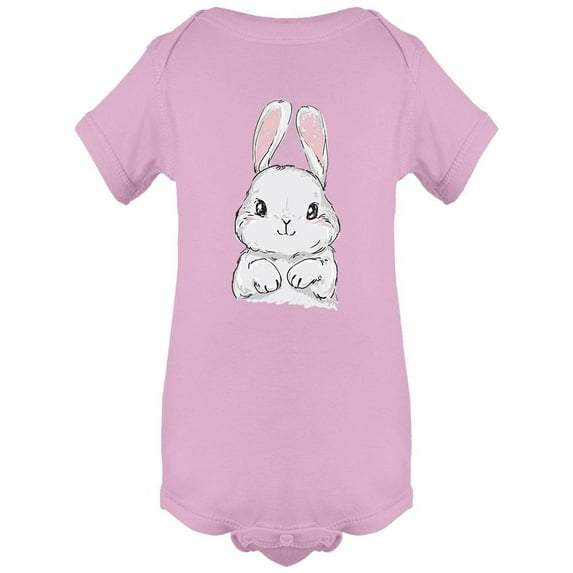 Hand Drawn Cute Bunny Design Bodysuit Infant -Image by Shutterstock, Newborn