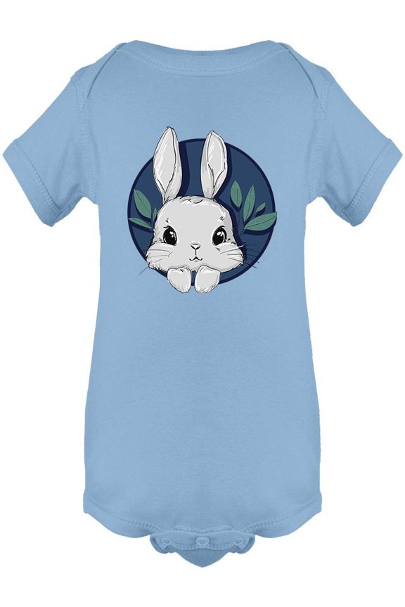 Hand Drawn Cute Bunny Face Bodysuit Infant -Image by Shutterstock, 6 Months
