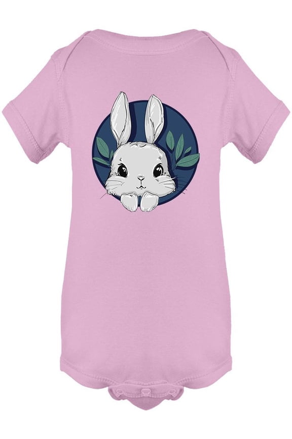 Hand Drawn Cute Bunny Face Bodysuit Infant -Image by Shutterstock,  6 Months