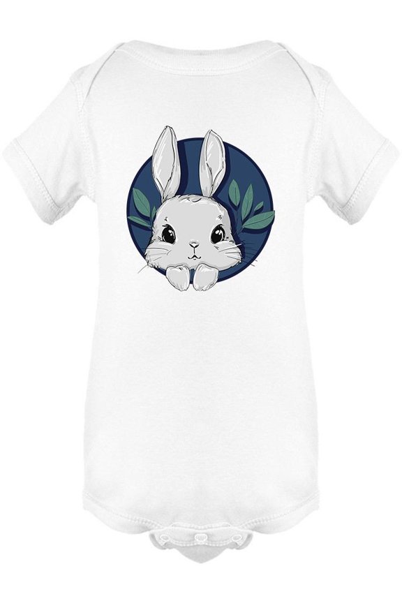 Hand Drawn Cute Bunny Face Bodysuit Infant -Image by Shutterstock, Newborn