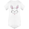 thumbnail image 1 of Hand Drawn Cute Bunny Graphic Bodysuit Infant -Image by Shutterstock,  6 Months, 1 of 2