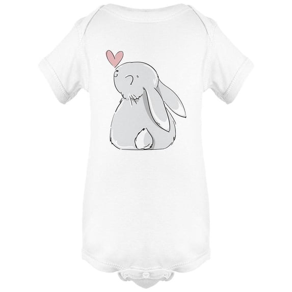 Hand Drawn Cute Fluffy Bunny Bodysuit Infant -Image by Shutterstock, 6 Months