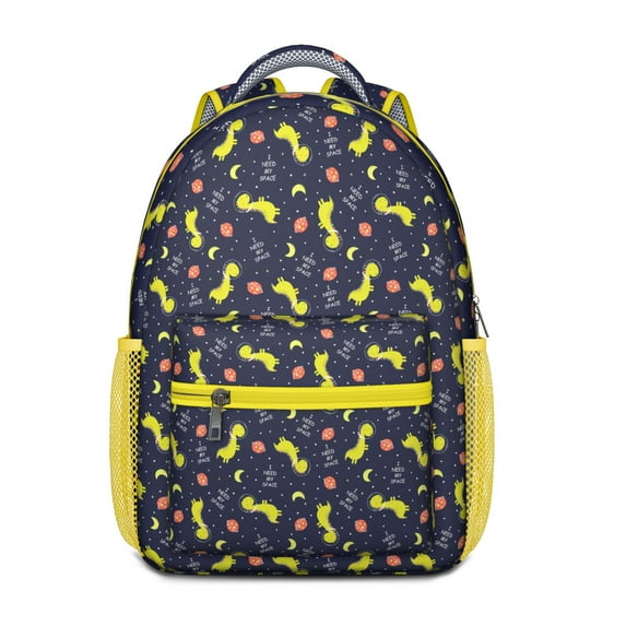 Hand-Drawn Dinosaur Backpack - Breathable & Lightweight Bookbag with Aesthetic Dino Print