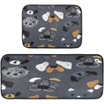 thumbnail image 1 of Hand Drawn Dog's Faces Kitchen Mat - Cushioned Anti Fatigue Kitchen Rug Set of 2, Non Slip Waterproof Kitchen Mats for Kitchen, Laundry, Sink, Office 19.7"×27.6"+19.7"×47.2" Home Decor, 1 of 7