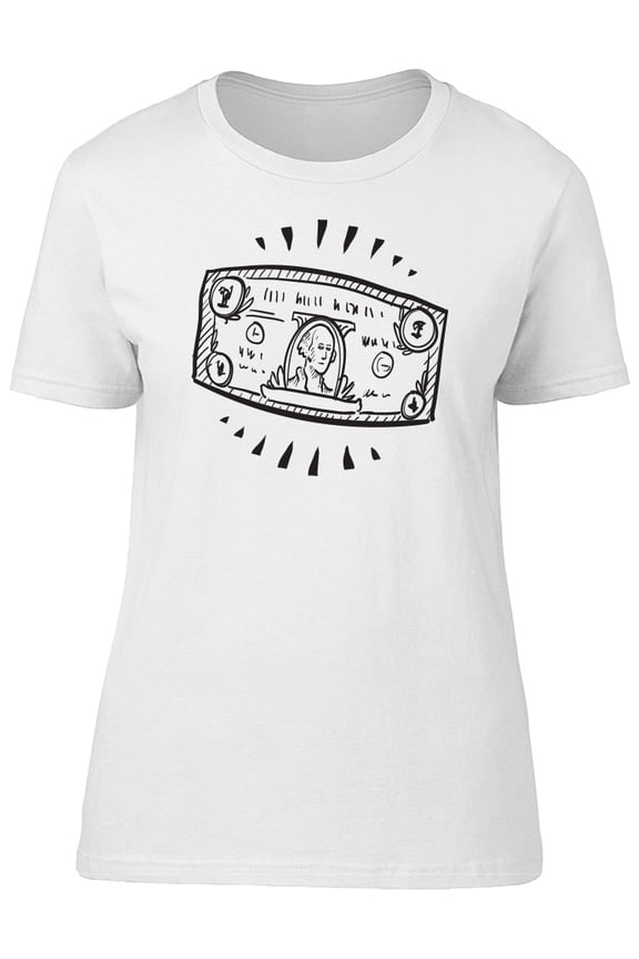 Hand Drawn Dollar Bill Tee Men's -Image by Shutterstock