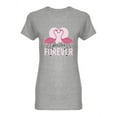 thumbnail image 1 of Hand Drawn Flamingo Couple Shaped Tee Women's -Image by Shutterstock, 1 of 2