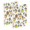 thumbnail image 1 of Hand Drawn Food Elements 2-Piece A5 PP Notebooks, Adjustable Rings, 80g Paper, Diary Set, 1 of 8