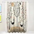 thumbnail image 1 of Hand Drawn Forest Room Blackout Cutrains Original Design Summer Thermal Insulated Curtain for Home, Living Room, Bedroom, Offices, Kitchen 84 x 55 Inch x 2 Panels, 1 of 4