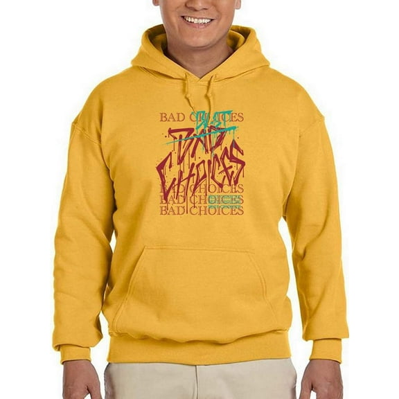 Hand Drawn Graffiti Hoodie Men -Image by Shutterstock, Male Large