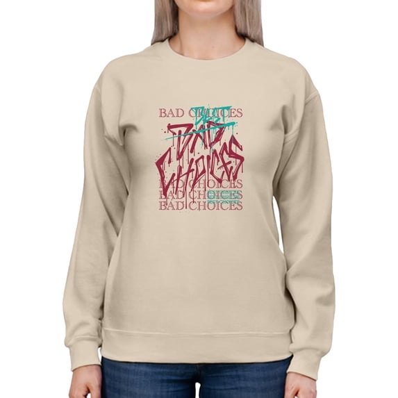 Hand Drawn Graffiti Sweatshirt Women -Image by Shutterstock, Female 3X-Large