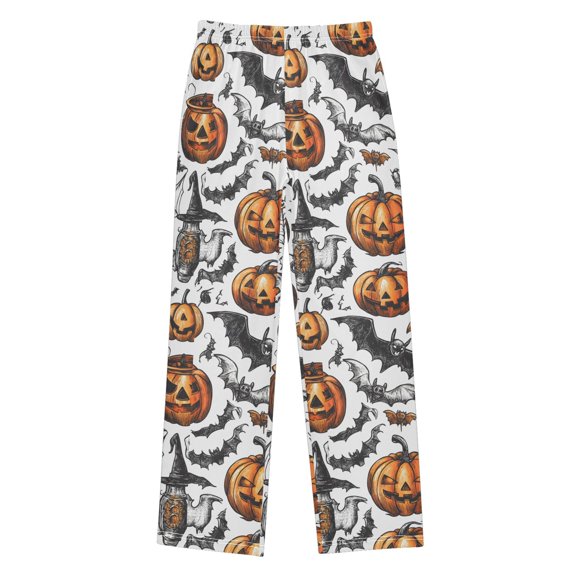 Hand Drawn Halloween Style Patterns Pajama Pants Soft Lightweight Lounge Pants Bottoms Sleep Pants Warm Comfy