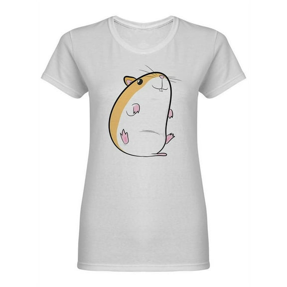Hand Drawn Hamster Shaped T-Shirt Women -Image by Shutterstock, Female Medium