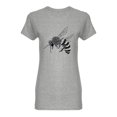 thumbnail image 1 of Hand Drawn Hornet Shaped T-Shirt Women -Image by Shutterstock, Female Small, 1 of 2