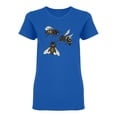thumbnail image 1 of Hand Drawn Hornets Shaped T-Shirt Women -Image by Shutterstock, Female XX-Large, 1 of 2