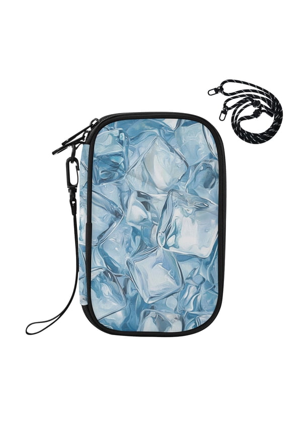 Hand Drawn Ice Cubes Summer Passport Holder Travel Document Organizer Credit Card Case Coin Purse Wallet RFID Blocking