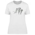 thumbnail image 1 of Hand Drawn Jellyfish Design T-Shirt Women -Image by Shutterstock, Female XX-Large, 1 of 2