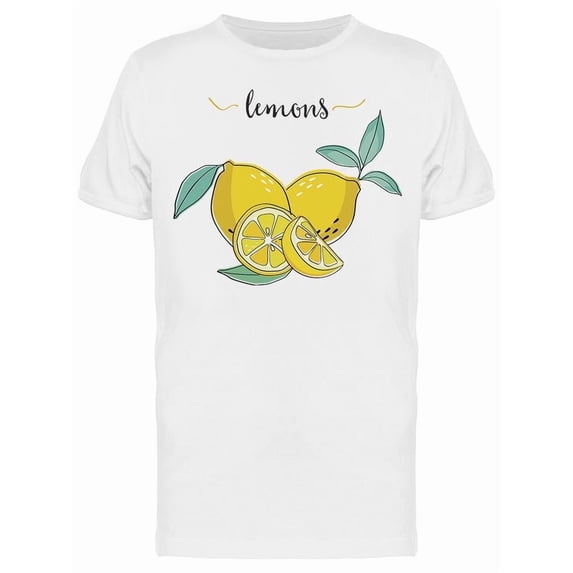 Hand Drawn Lemons Set Tee Men's -Image by Shutterstock
