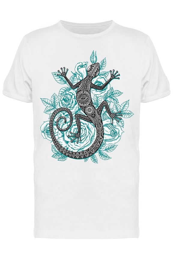 Hand Drawn Lizard T-Shirt Men -Image by Shutterstock, Male x-Large