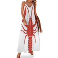 thumbnail image 1 of Hand Drawn Lobster Sleeveless Dress Loose Women's Dress Dresses Luxury Evening Dresses, 1 of 9