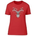 thumbnail image 1 of Hand Drawn Magic Horned Deer T-Shirt Women -Image by Shutterstock, Female XX-Large, 1 of 2