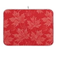 thumbnail image 1 of Hand Drawn Maple Leaves Dish Drying Mat 16x18 Absorbent Microfiber Draining Rack Pad for Kitchen Counter Sink, 1 of 8