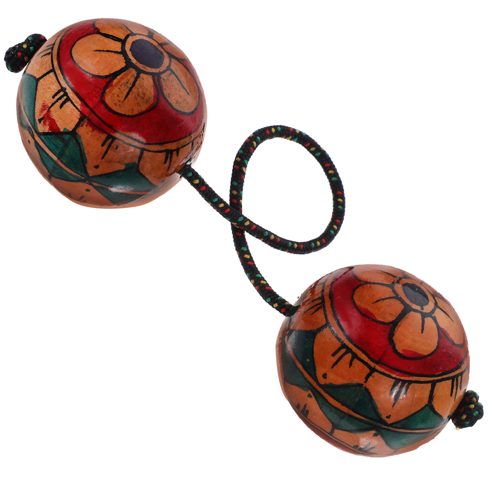 Hand Drawn Maracas Musical Instruments Rhythm Double Balls Shaker for