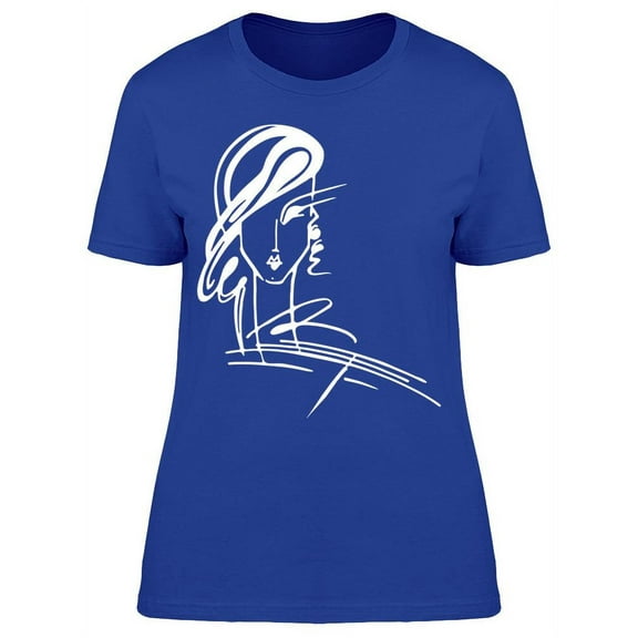Hand Drawn Minimalist Sketch T-Shirt Women -Image by Shutterstock, Female Small