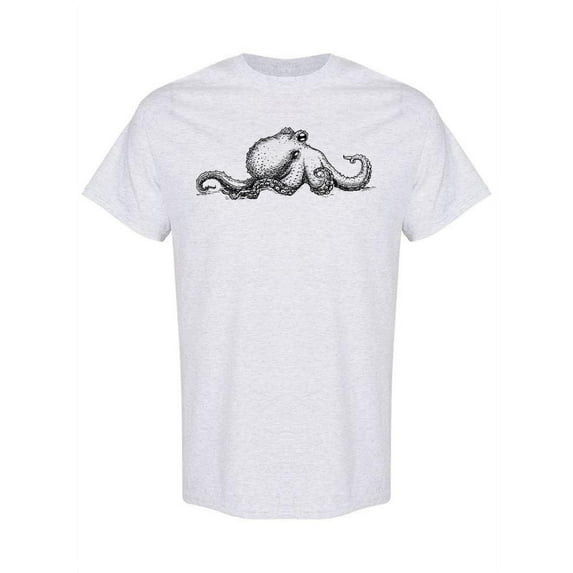 Hand Drawn Octopus Design T-Shirt Men -Image by Shutterstock, Male Medium