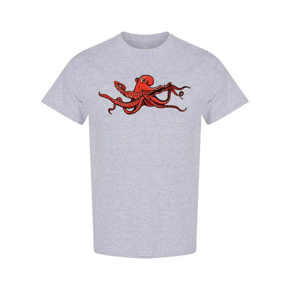 Hand Drawn Octopus Graphic T-Shirt Men -Image by Shutterstock, Male x-Large